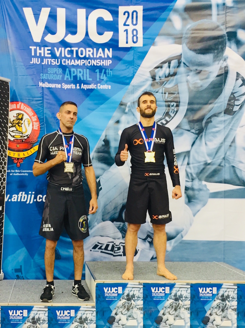 The 2018 Victorian State No-Gi Black Belt Master Featherweight Champion, Marcel Leteri Sasso de Oliveira!